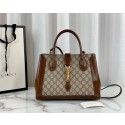 Replica Designer Gucci Jackie 1961 medium tote bag 649016 brown HY22296Bb80