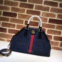 Replica Designer Gucci RE medium top handle bag Style 516459 Royal blue suede HY24851Bb80