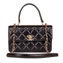 Replica Fashion Chanel Classic Top Handle Bag Sheepskin Leather CHA92236 Black HY5058HM85