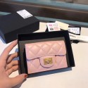 Replica Fashion Chanel classic wallet Calfskin & Gold-Tone Metal A80234 pink HY701yI43