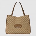 Replica Gucci 1955 Horsebit tote bag 623694 Brown HY3957Xe44