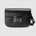 Replica Gucci 1955 leather shoulder bag 602204 black HY451hD86