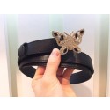 Replica Gucci 25MM Leather Belt 414519 Black HY4223Ix66
