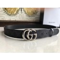 Replica Gucci 35MM Leather Belt 414527 Black HY11692YP94