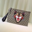 Replica Gucci Angry Cat Print GG Supreme Pouch 473904 Angry Cat HY2033Ix66