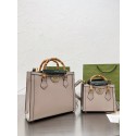 Replica Gucci Diana Bamboo Handle Tote Bag 655658 Offwhite HY17569Jw87