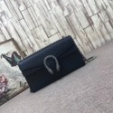 Replica Gucci Dionysus Blooms Leather Shoulder Bag 499623 Black HY15041Sf59