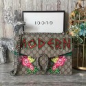 Replica Gucci Dionysus Embroidered Shoulder Bag 400249 Green Suede HY11545VA65