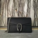 Replica Gucci Dionysus Lichee Pattern Medium Shoulder Bag 400249 Black HY5490SV68