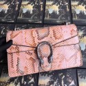 Replica Gucci Dionysus small snakeskin shoulder bag 400249 pink HY8496Kg43