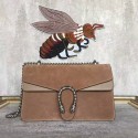 Replica Gucci Dionysus Suede Leather Mini Shoulder Bag 400249 Khaki HY6434ED66