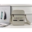 Replica Gucci GG Calfskin Leather Messenger Bags 523691 white HY20090SV68