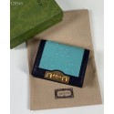 Replica Gucci GG card case wallet 676150 light blue HY20080CQ60