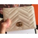 Replica Gucci GG Marmont Card Case 443125 White HY22635CQ60