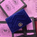Replica Gucci GG Marmont Card Case 466492 Blue HY12725Fi42