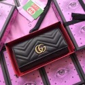 Replica Gucci GG Marmont Continental Wallet 443436 Black HY15645Fi42