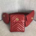 Replica Gucci GG Marmont matelasse belt bag 524597 red HY15625iu55