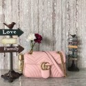 Replica Gucci GG Marmont Matelasse Leather Shoulder Bag 443497 Pink HY3191cK54