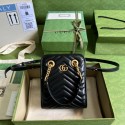 Replica Gucci GG Marmont matelasse mini bag 696123 black HY10671hD86