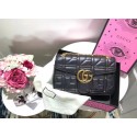 Replica Gucci GG Marmont Medium Matelasse Shoulder Bag 443496 Black HY12028Vi77