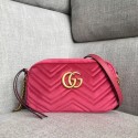 Replica Gucci GG Marmont velvet small shoulder bag 447632 rose HY24405Fi42