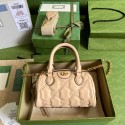 Replica Gucci GG Matelasse leather top handle bag 702251 Beige HY14894UD97