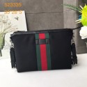 Replica Gucci GG Supreme canvas shoulder bag 523335 black HY23082BB13