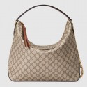 Replica Gucci GG Supreme large hobo 477324 brown HY9130CQ60