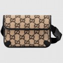 Replica Gucci GG wool waist bag 598181 black HY17384ED66