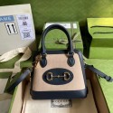 Replica Gucci Horsebit 1955 mini top handle bag 640716 fabric&blue HY24763EO56