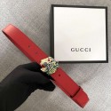 Replica Gucci Leather belt with tiger head 543152 red HY7960iu55