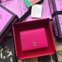 Replica Gucci Leather card case 456126 rose HY21541KG80