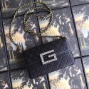 Replica Gucci leather Shoulder bag with Square G 544242 black HY10599Ye83
