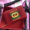 Replica Gucci Print Leather Card Case 496319 Red HY23613ij65
