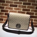 Replica Gucci PVC GG Canvas Messenger Bag 222291 Brown HY12353EO56
