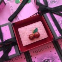 Replica Gucci Signature card case with cherries 476050 pink HY9271ec82