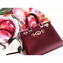 Replica Gucci Zumi grainy leather small top handle bag 569712 Burgundy HY12780CQ60