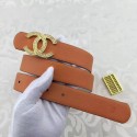 Replica High Quality Chanel 30mm Leather Belt CH5235 Brown HY12831Jh90