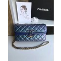 Replica High Quality Chanel flap bag Lambskin & Gold-Tone Metal 57275 blue HY24146Jh90