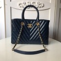 Replica High Quality Chanel Original large shopping bag A57974 dark blue HY10641Jh90