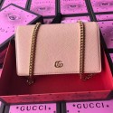 Replica High Quality Gucci GG Marmont Original Calf leather Shoulder Bag 497985 Nude HY24876Jh90