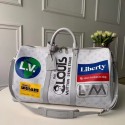Replica High Quality Louis vuitton original KEEPALL BANDOULIERE 50 M44643 white HY19766Jh90