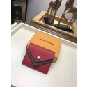 Replica Louis Vuitton CRUISE 2017 DOUBLE V COMPACT WALLET M64419 Red HY14701Kg43