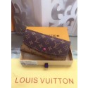 Replica Louis Vuitton Monogram Canvas Emilie Wallet M60136 Rose HY22559UD97