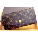 Replica Louis Vuitton Monogram Canvas Emilie Wallet Rouge M60136 Yellow HY7435aG44