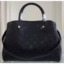 Replica Louis Vuitton Monogram Empreinte MONTAIGNE MM Bag M50668 Black HY22674Yn66