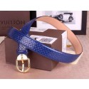 Replica Louis Vuitton Monogram Vernis Belt LV4768 Blue HY21611Sf59