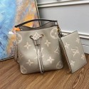 Replica Louis Vuitton Original Monogram Empreinte NEONOE M45497 GREY HY12862BB13