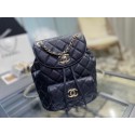 Replica Top Chanel backpack Grained Calfskin & Gold-Tone Metal AS1371 black HY15302Cq58