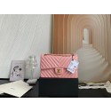 Replica Top Chanel classic handbag Lambskin & gold Metal V01112 pink HY8732Cq58
